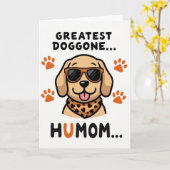 Carte Chien à Motif Cœur (Fleur jaune)