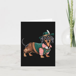 Carte Chien allemand Dachshund Bavarian Weiner Saucisse