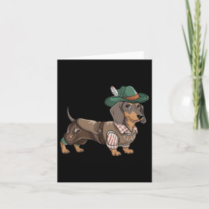 Carte Chien allemand Dachshund Bavarian Weiner Saucisse