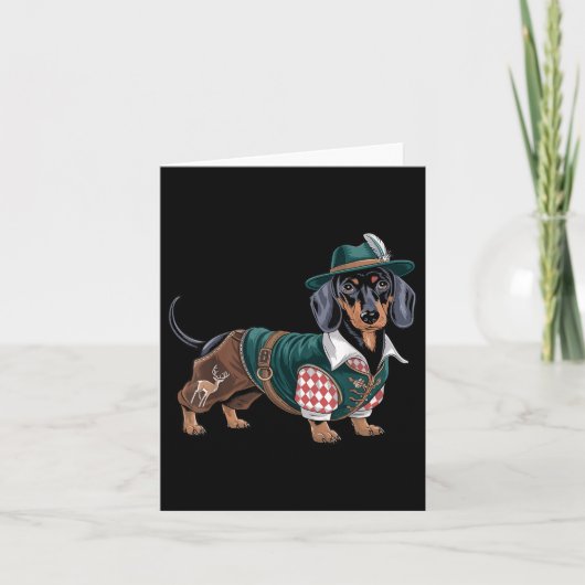 Carte Chien allemand Dachshund Bavarian Weiner Saucisse (Devant)