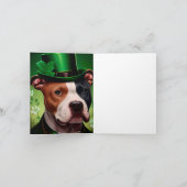 Carte Chien American Staffordshire pour la Saint-Patrick (Intérieur)