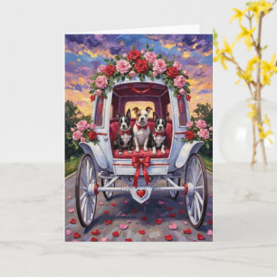 Carte Chien American Staffordshire pour la Saint-Valenti