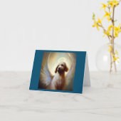 Carte Chien Angel (Fleur jaune)
