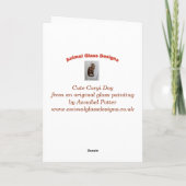 Carte Chien Art Cute Corgi (Dos)