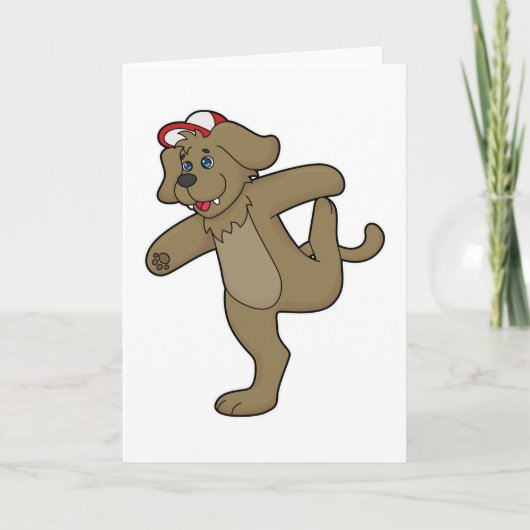 Carte Chien au Yoga Fitness (Devant)