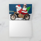 Carte Chien australien Noël Père Noël (Intérieur)