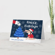 Chien avec animal de compagnie avec sapin de Noël 