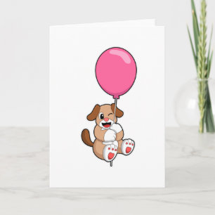 Carte Chien avec ballon