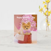 Carte Chien avec noeud papillon (Fleur jaune)