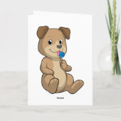 Carte Chien avec sucettes sucette (Dos)