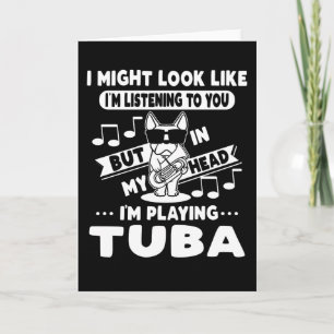 Carte Chien Avec Tuba Music Tubaisist Tuba Tuba