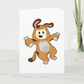 Carte Chien avec un os en lapin (Devant)