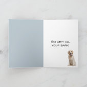 Carte Chien avec une casquette noire (Intérieur)