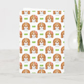 Carte Chien Beagle à l'aquarelle mignon  (Dos)