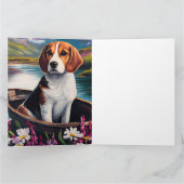 Carte Chien beagle sur une pagaie : une aventure Pittore (Intérieur)