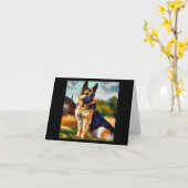 Carte Chien berger allemand (Fleur jaune)