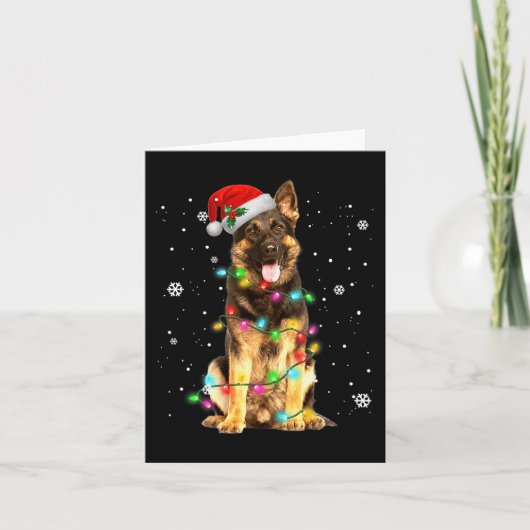 Carte Chien Berger Allemand Arbre de Noël Noël Cadeau p (Devant)