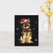 Carte Chien Berger Allemand Arbre de Noël Noël Cadeau p (Fleur jaune)