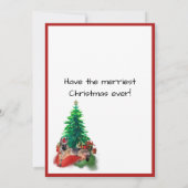 Carte Chien berger allemand pondu par sapin de Noël (Dos)