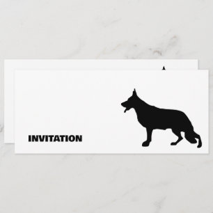 Carte Chien berger allemand Silhouette pure