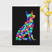 Carte Chien berger allemand Watercolor paint dot art (Fleur jaune)