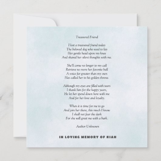 Carte Chien blanc sur Rainbow Bridge dans l'art du ciel (Dos)