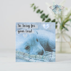 Carte Chien Bleu et Cœur