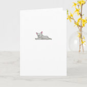 Carte Chien bleu Français Chien bleu Chien blanc Pixel (Fleur jaune)
