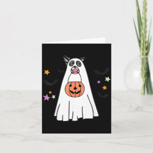 Carte Chien Border Collie Noir Et Blanc Boo Halloween