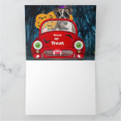 Carte Chien Boxer Conduisant une Voiture Épouvantable Ha (Intérieur)