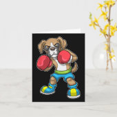 Carte Chien Boxer Gants De Boxe Boxe Pour Hommes Femmes  (Fleur jaune)