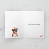 Carte Chien Boxer Joyeux Anniversaire Personnalisé (Intérieur)