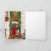 Carte Chien Cairn Terrier Noël  (Intérieur)