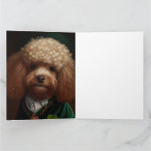 Carte Chien caniche en robe de la Saint-Patrick (Intérieur)