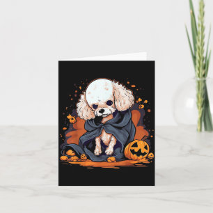 Carte Chien Caniche Halloween