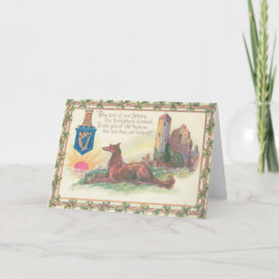 Carte Chien Castle Shamrock Harpe d'Erin Sun