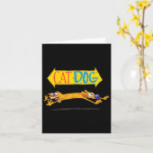 Carte Chien Chat Sur Canapé Nickelodeon (Fleur jaune)