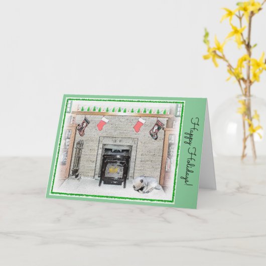 Carte Chien Chien Chien Chien Chien Chien Chien Chien Ch (Fleur jaune)