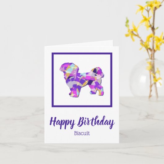 Carte Chien Chien Chien Chien Chien Chien Chien Chien Si (Fleur jaune)