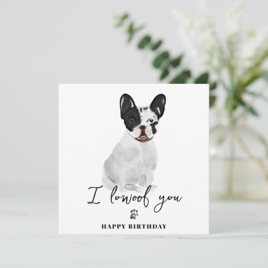 Carte Chien Chien Noir Français Chien Mum Chien Chien An (Debout devant)