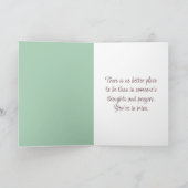 Carte Chien chiot avec fleurs pensant à vous (Intérieur)