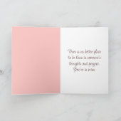 Carte Chien chiot avec fleurs pensant à vous (Intérieur)