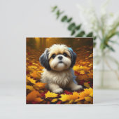 Carte Chien Chiot Chien Chien Chien Chien Jouant dans Fe (Debout devant)