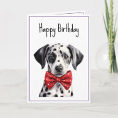 Carte Chien chiot dalmate, anniversaire (Devant)