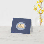 Carte Chien chiot mignon très désolé Apologie adorable c (Fleur jaune)