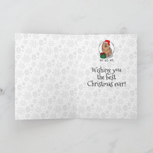 Carte Chien Chow Chow Chow de Noël (cannelle) mignonne (Intérieur)