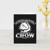 Carte Chien chow chow drôle (Fleur jaune)