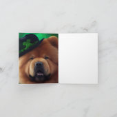 Carte Chien Chow Chow en robe de la Saint-Patrick (Intérieur)