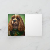 Carte Chien Cocker Spaniel en robe de la Saint-Patrick (Intérieur)