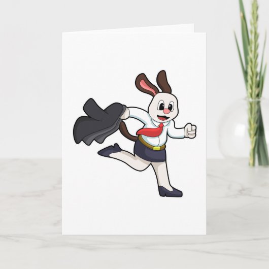 Carte Chien comme secrétaire avec jupe (Devant)